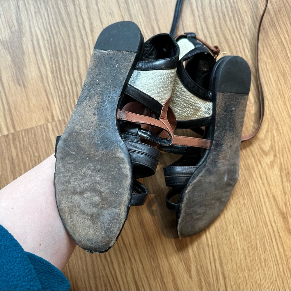 Balenciaga Black, White and Brown Sandals - Picture 5 of 7